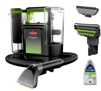 BISSELL Little Green Max Pet Portable Carpet and Upholstery Deep Cleaner, Car/Auto Detailer, with Self-cleaning Tough Stain Tool and Pet Hair Removal Tool