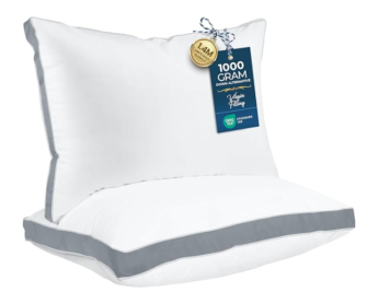 Utopia Bedding Queen-Size Sleeping Pillows, Set of 2, Cooling Hotel-Quality, Gusseted Pillows for Back, Stomach, or Side Sleepers