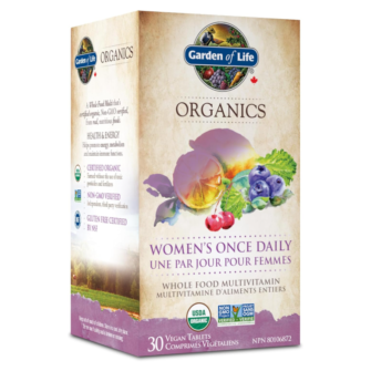 Garden of Life Organics Women's Once Daily Multivitamin, 30 Tablets |Supports Immune System, Energy Production, Thyroid Function, Metabolism and Collagen Formation | Non-GMO, Gluten-Free, Vegan